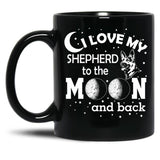 I Love My Shepherd - Cute Funny German Shepherd Dog Lover Black Coffee Mug