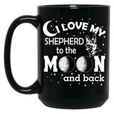 I Love My Shepherd - Cute Funny German Shepherd Dog Lover Black Coffee Mug