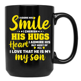 I Love My Son Black Coffee Mug - Black