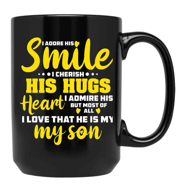 I Love My Son Black Coffee Mug - Black