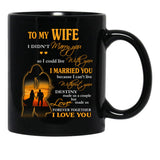 I Love My Wife Black Coffee Mug - Black