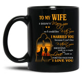 I Love My Wife Black Coffee Mug