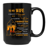 I Love My Wife Black Coffee Mug - Black