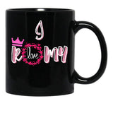 I Love Romy Black Coffee Mug - Black