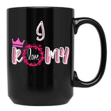 I Love Romy Black Coffee Mug - Black