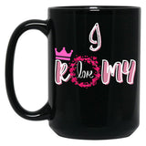I Love Romy Black Coffee Mug