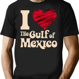 I Love The Gulf Of Mexico T-Shirt - Black