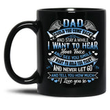 I Love You Dad Black Coffee Mug