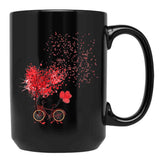 I Love You Love Happiness Black Coffee Mug - Black