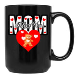 I Love You Mom 2 Black Coffee Mug - Black