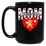 I Love You Mom 2 Black Coffee Mug