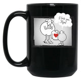 I Love You Mom Cream Black Coffee Mug