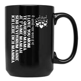 I Love You Mom In All Languages Black Coffee Mug - Black