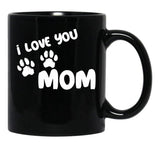 I Love You Mom Puppy Love For Dark TMug Black Coffee Mug - Black