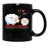 I Love You Mom Withe Cute Black Coffee Mug - Black