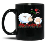 I Love You Mom Withe Cute Black Coffee Mug
