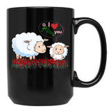 I Love You Mom Withe Cute Black Coffee Mug - Black
