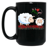 I Love You Mom Withe Cute Black Coffee Mug
