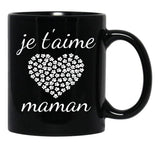 I Love You Mom (11) Black Coffee Mug - Black