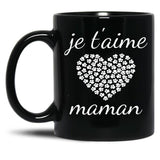 I Love You Mom (11) Black Coffee Mug