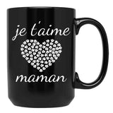 I Love You Mom (11) Black Coffee Mug - Black