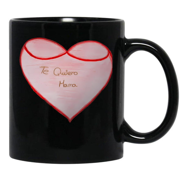 I Love You Mom (13) Black Coffee Mug - Black