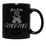 I Love You Mom (16) Black Coffee Mug - Black