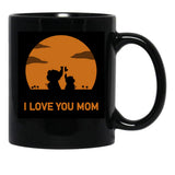I Love You Mom (19) Black Coffee Mug - Black