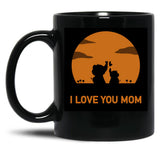 I Love You Mom (19) Black Coffee Mug