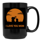 I Love You Mom (19) Black Coffee Mug - Black