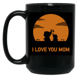 I Love You Mom (19) Black Coffee Mug