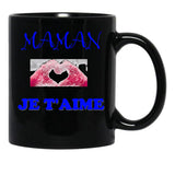 I Love You Mom (1) Black Coffee Mug - Black