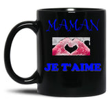 I Love You Mom (1) Black Coffee Mug