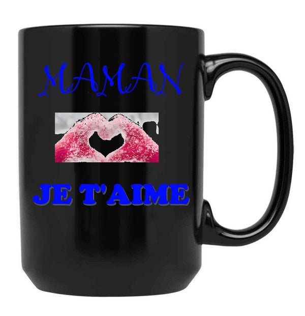 I Love You Mom (1) Black Coffee Mug - Black