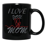 I Love You Mom (29) Black Coffee Mug - Black
