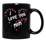 I Love You Mom (30) Black Coffee Mug - Black