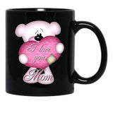 I Love You Mom (31) Black Coffee Mug - Black