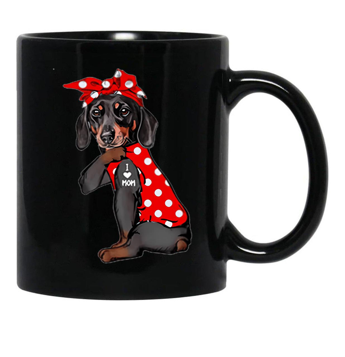 I Love You Mom (33) Black Coffee Mug - Black