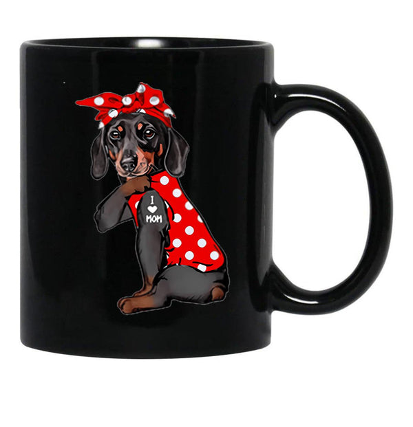 I Love You Mom (33) Black Coffee Mug - Black