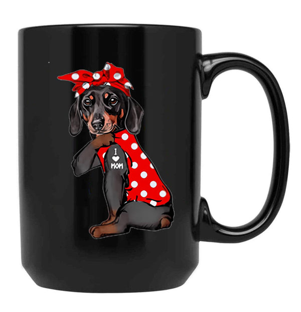 I Love You Mom (33) Black Coffee Mug - Black