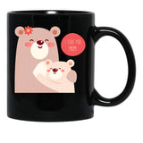 I Love You Mom (34) Black Coffee Mug - Black