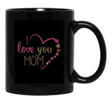 I Love You Mom (35) Black Coffee Mug - Black