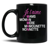 I Love You Mom (36) Black Coffee Mug