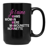 I Love You Mom (36) Black Coffee Mug - Black