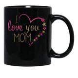 I Love You Mom (39) Black Coffee Mug - Black