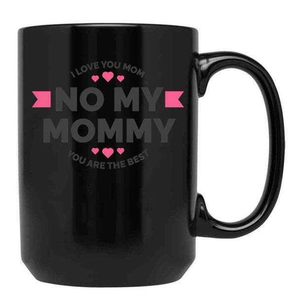 I Love You Mom (42) Black Coffee Mug - Black