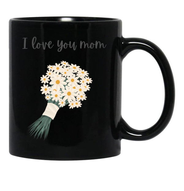 I Love You Mom (4) Black Coffee Mug - Black