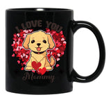 I Love You Mommy- Funny Quote Black Coffee Mug - Black