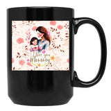 I Love You Mommy Black Coffee Mug - Black