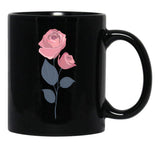 I Love You - Rose Black Coffee Mug - Black